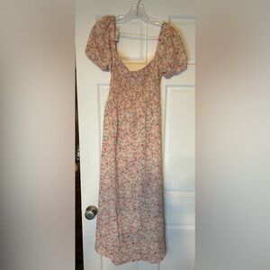 Women’s dress. LUSH, peach floral pattern. large